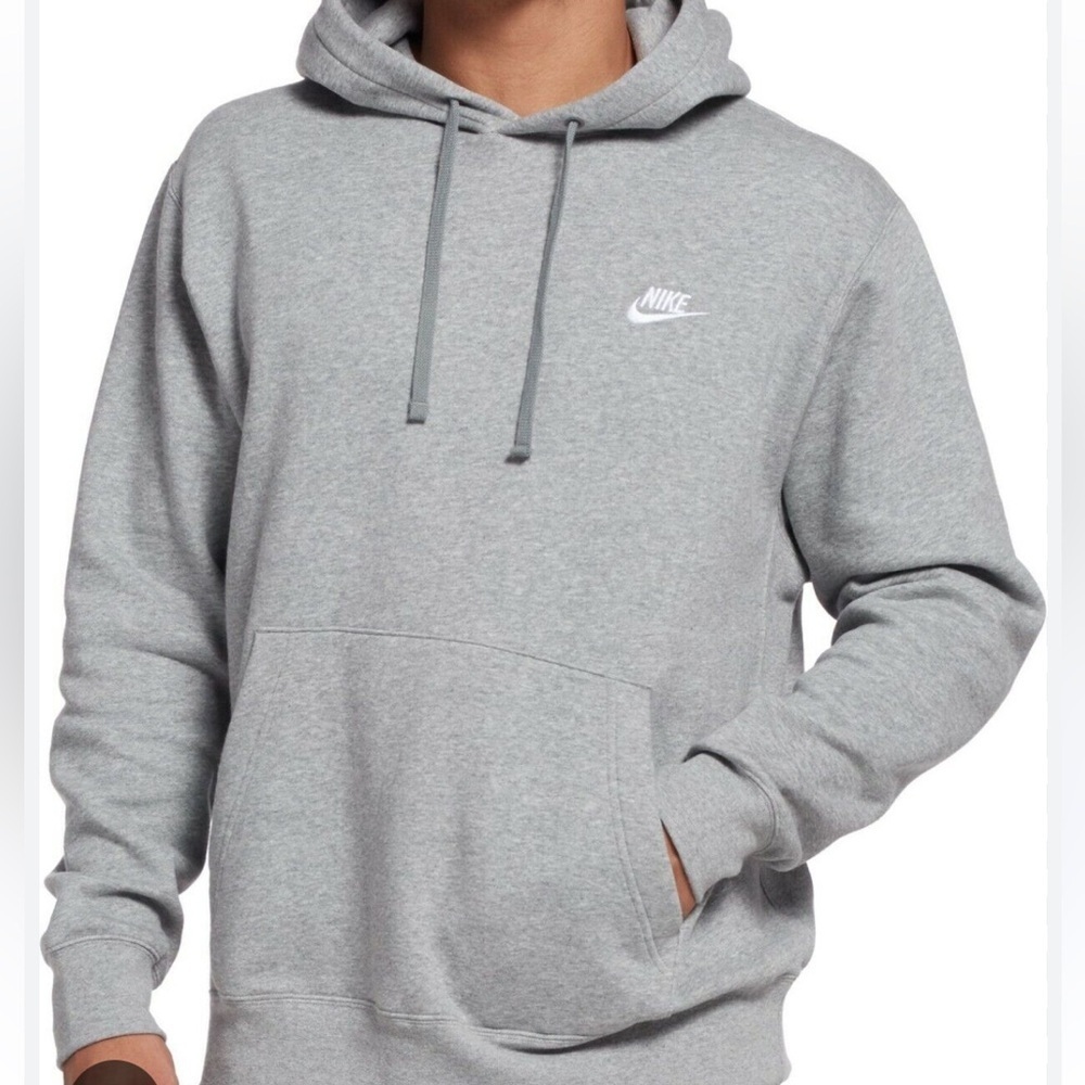 Nike Sportswear Fleece Funnel Neck Hoodie Size XL Grey 803636